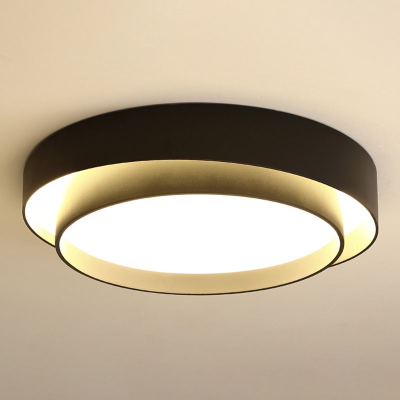 Plafonnier encastré en métal à Double cercle, luminaire de plafond encastré à LED Simple