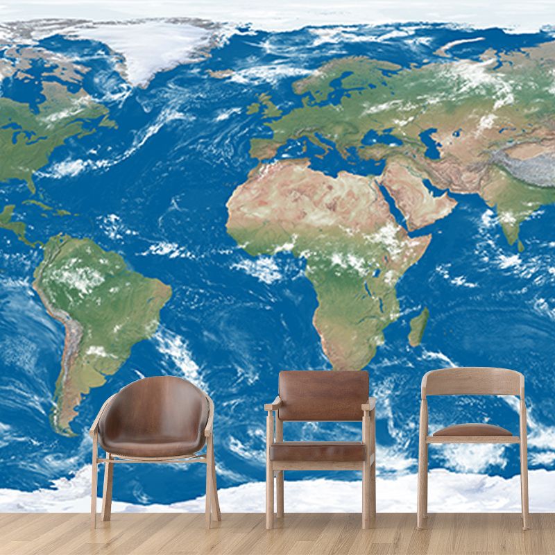 Modern Style Wall Mural Wallpaper World Map Bedroom Wall Mural