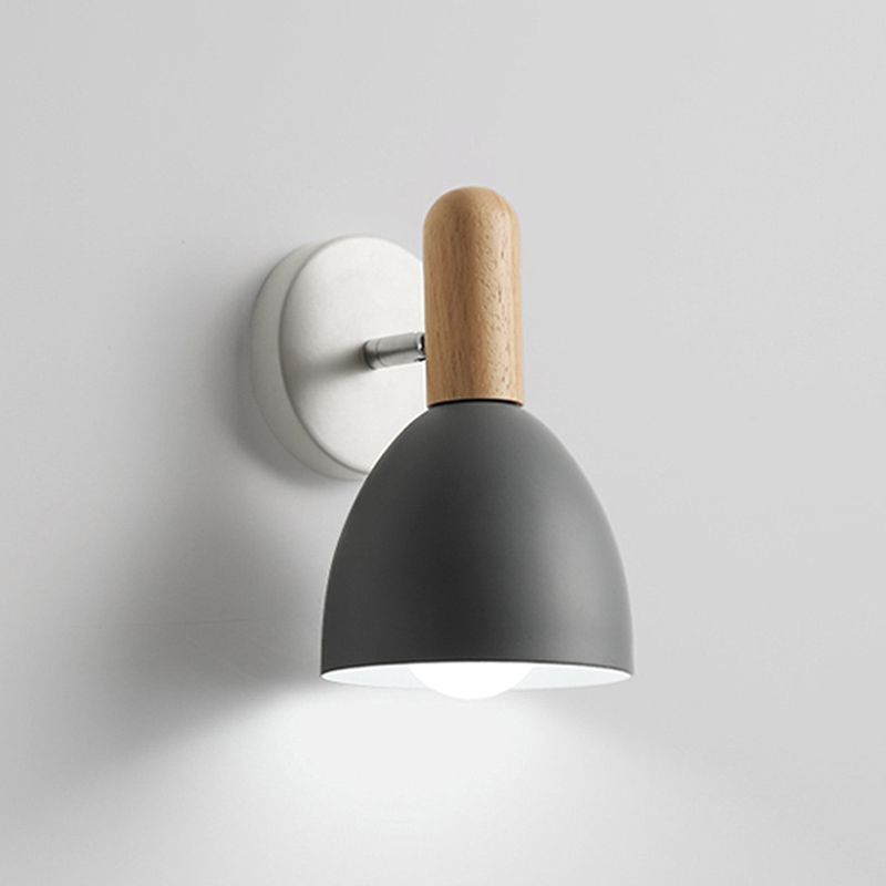 Nordic Style Iron Wall Mount Light Bell Shape Colorful Wall Lamp for Living Room