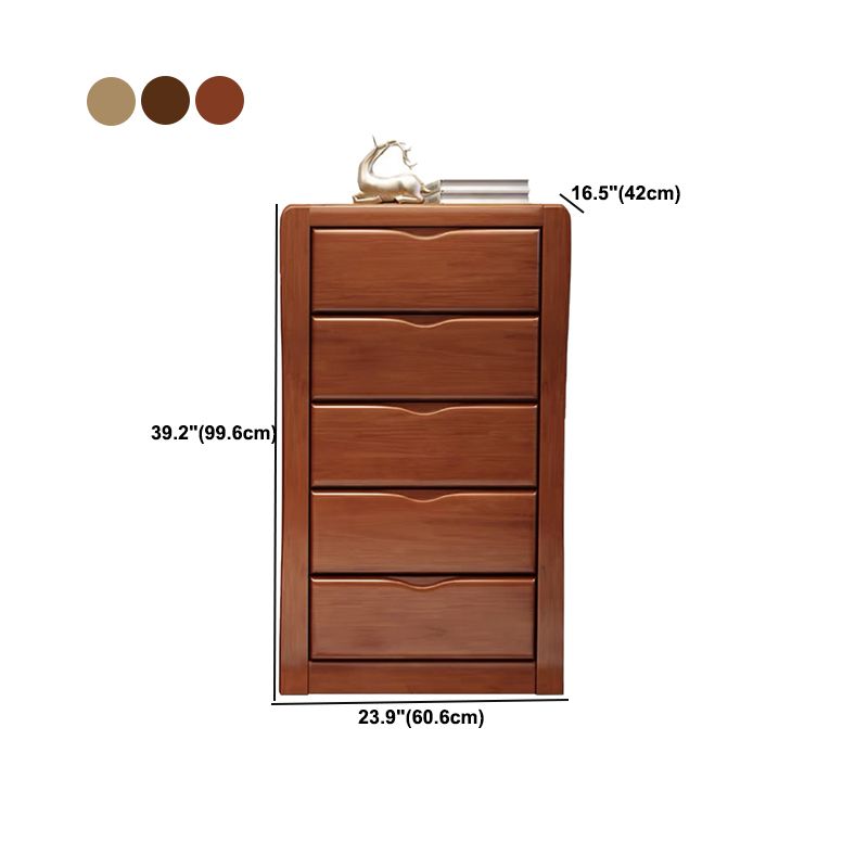 Modern Wood Cabinet Grooves Rectangle Side Cabinet with Drawer