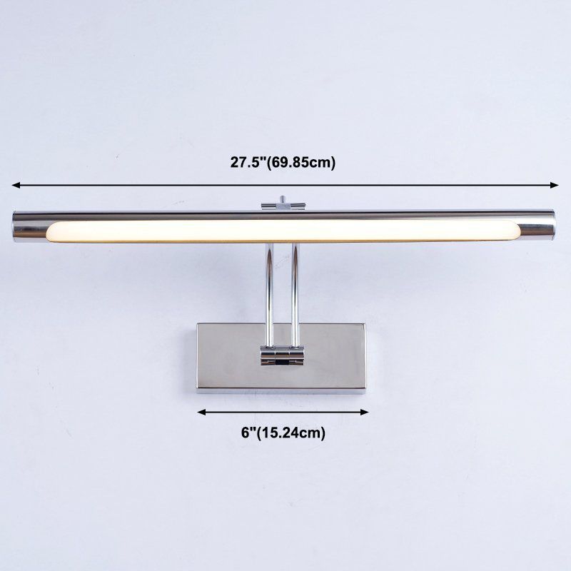 Éclairage de mur de miroir en métal moderne à 1 lumière linéaire