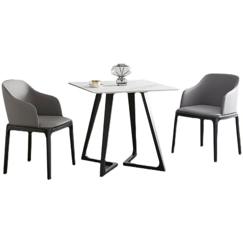 Mesa de comedor de piedra sinterizada de forma cuadrada industrial Mesa de comedor estándar para la cocina