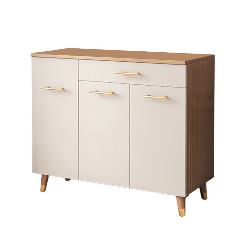 Modern Accent Cabinet with Solid Wood Straight Legs and Doors