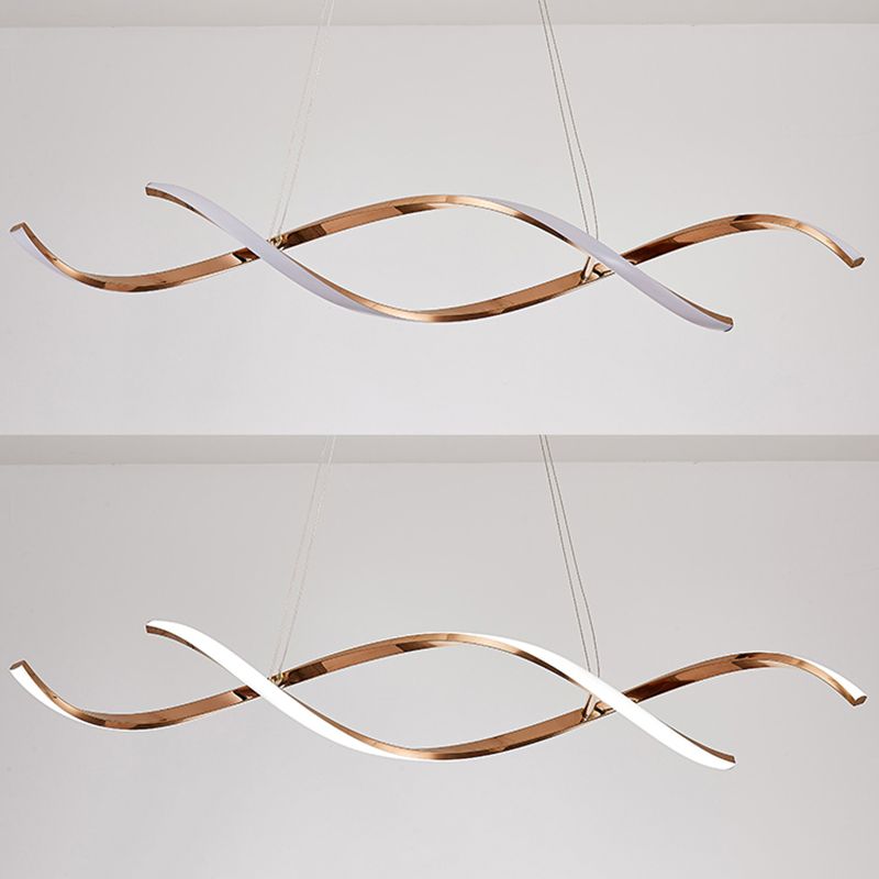 Simple Modern Light Luxury Style LED Hanging Island Pendant Light for Dining Room