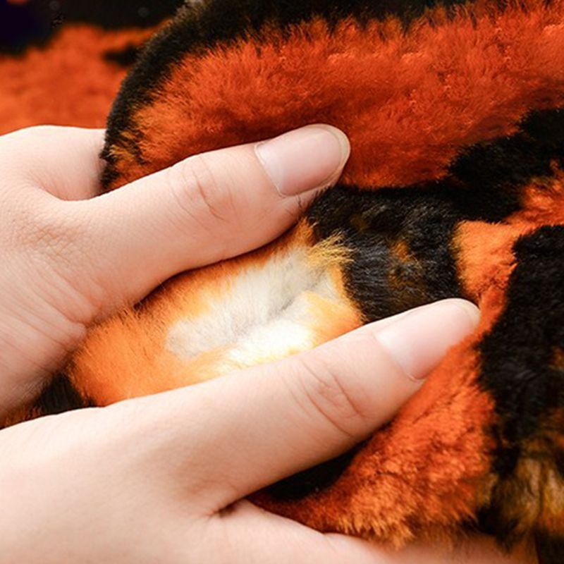 Novelty Shape Trendy Modern Rug Animal Printed Shag Rug Lamb Wool Easy Care Carpet for Home Decor