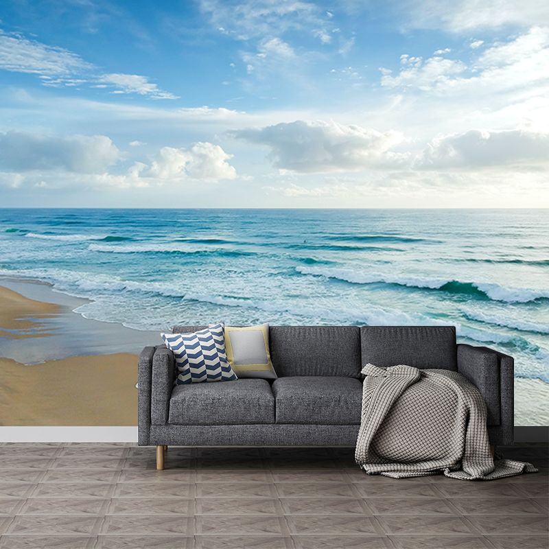 Photography Stain Resistant Mural Wallpaper Beautiful Beach Indoor Wall Mural