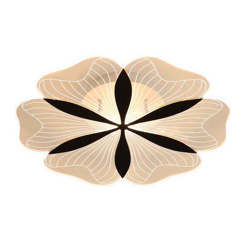Metal Flower Shape Flush Ceiling Light Modern Style 1 Light Flush Mount Lighting