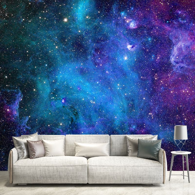 Moisture-Resistant Luminous Nebula Mural Custom-Printed Nordic Wall Covering for Ceiling Decoration