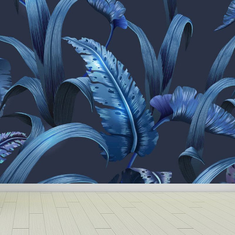 Light Color Leaves Pattern Mural Decal Waterproofing Tropical Interior Room Wall Art