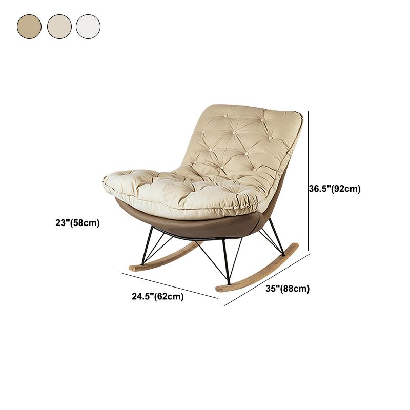 Simple Modern Style Chair Waterproof Single Rocker Chair for Bedroom and Living Room