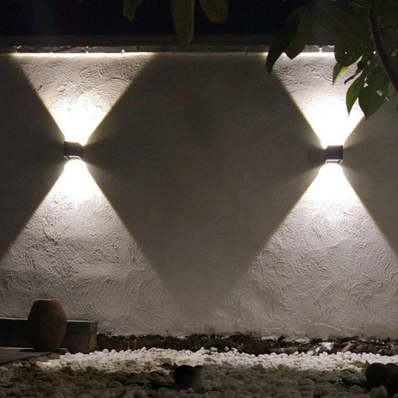 Modern Style Geometric Wall Light Sconces Metal 2 Lights Wall Washer Sconce