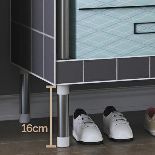 Cloth Cabinet Steel Pipe Wardrobe Cabinet, Modern 3-door Wardrobe Armoire