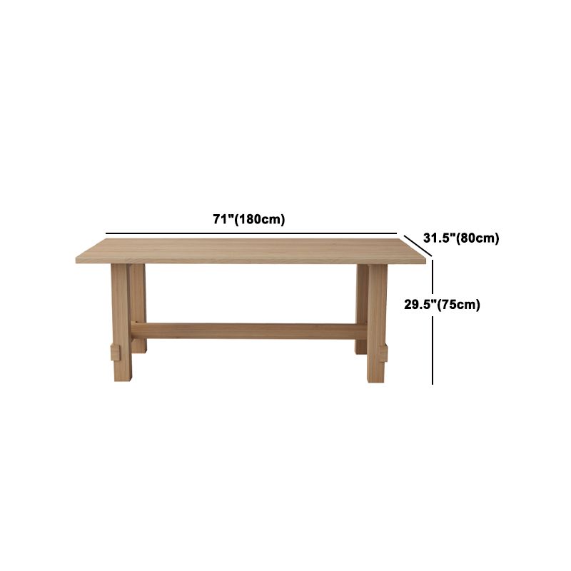 Modern Dining Set Rectangular Natural 1/4/5 Pieces Trestle Dinette Set