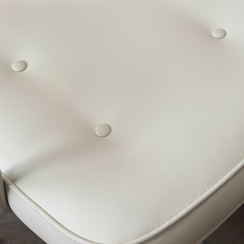 23"W Contemporary Office Chair White Swivel Upholstered Desk Chair