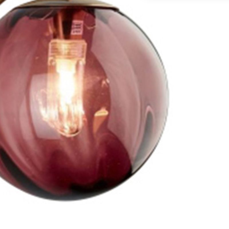 Golden Metal Lighting Polish Finish Glass Shaded Wall Light for Kitchen