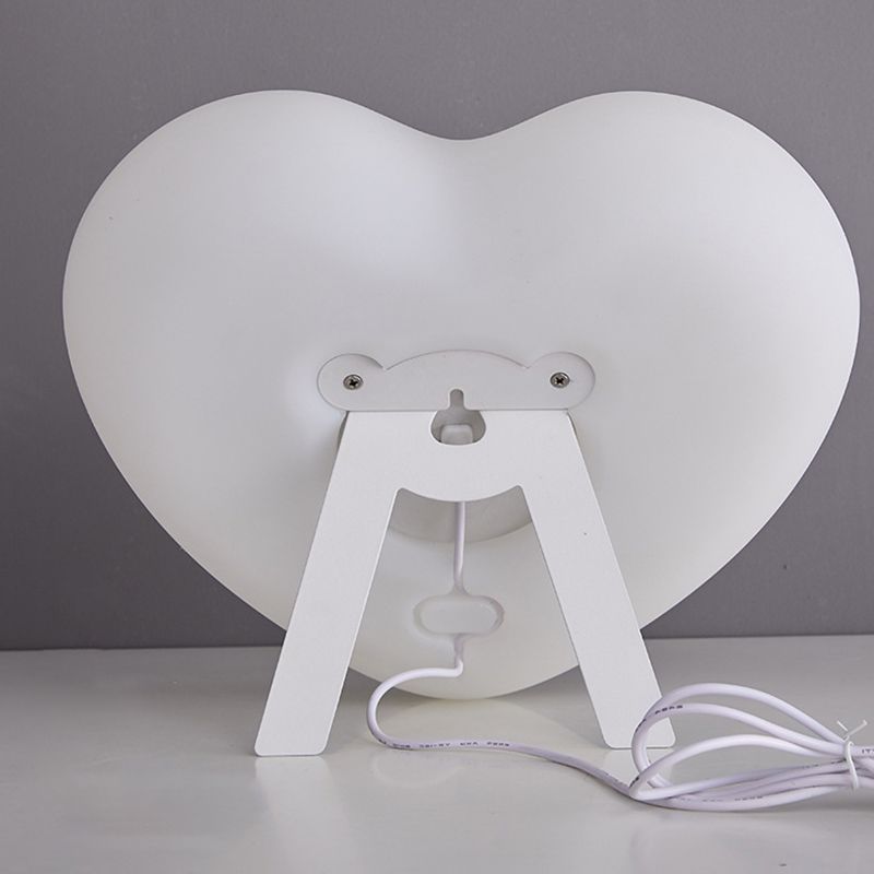 Macaron Style Table Lamp 1-Light LED Desk Light with Plastic Shade for Bedroom
