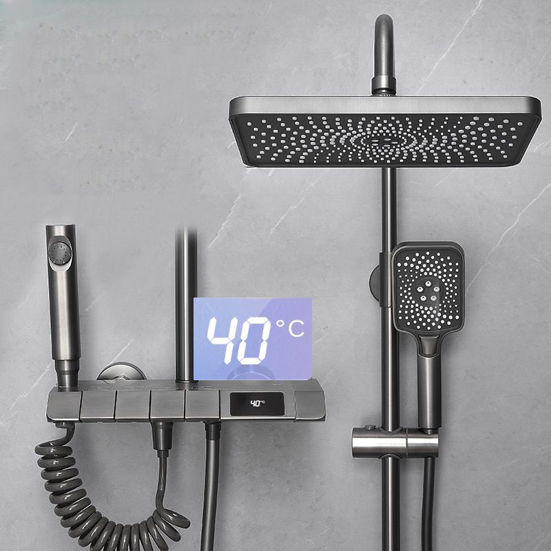 Adjustable Spray Pattern Shower System Brass Wall Mounted Shower Combo