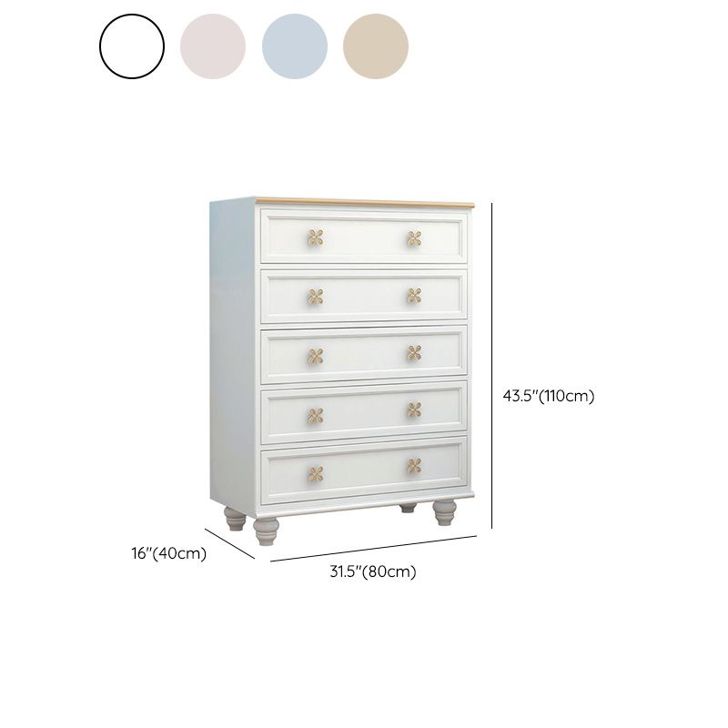 Glam Lingerie Chest Rubber Wood Horizontal Storage Chest for Bedroom