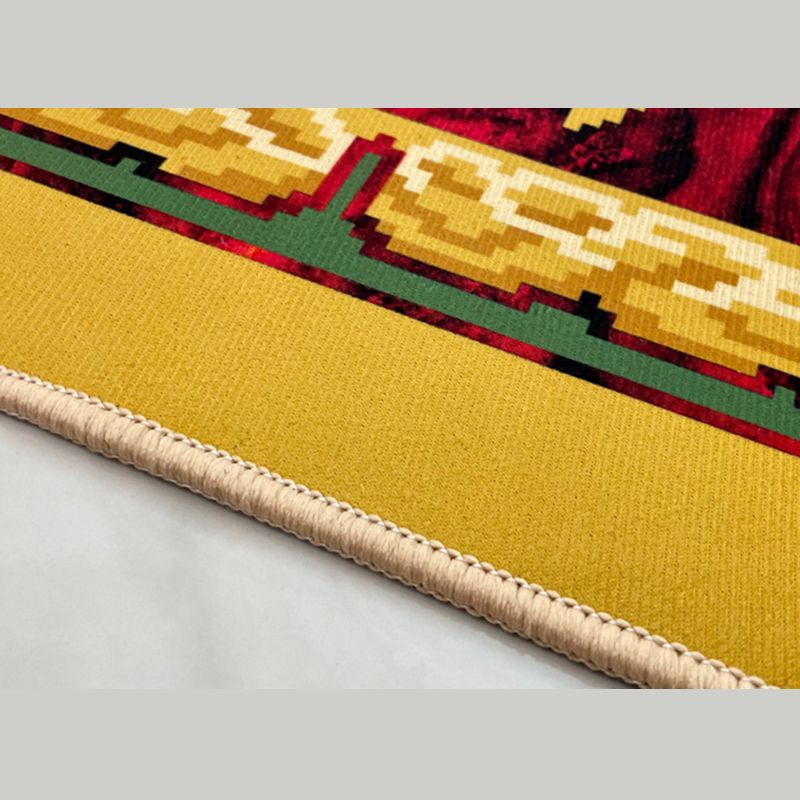 Luxurious Marble Effect Rug European Style Carpet Polyester Stain Resistant Rug for Home Decoration