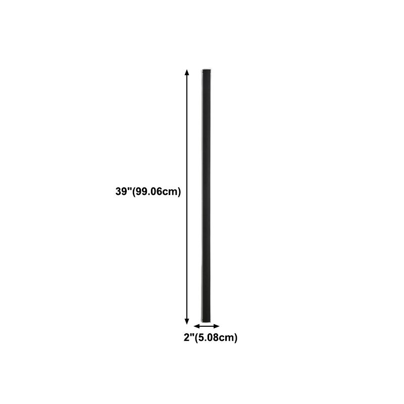 Metal Linear Shape Wall Lighting Modern Style 1 Light Wall Mounted Light Fixture in Black