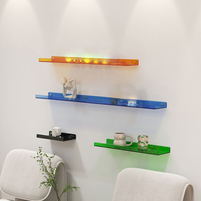 Contemporary Wall Mounted Bookcase Acrylic Book Shelf for Living Room