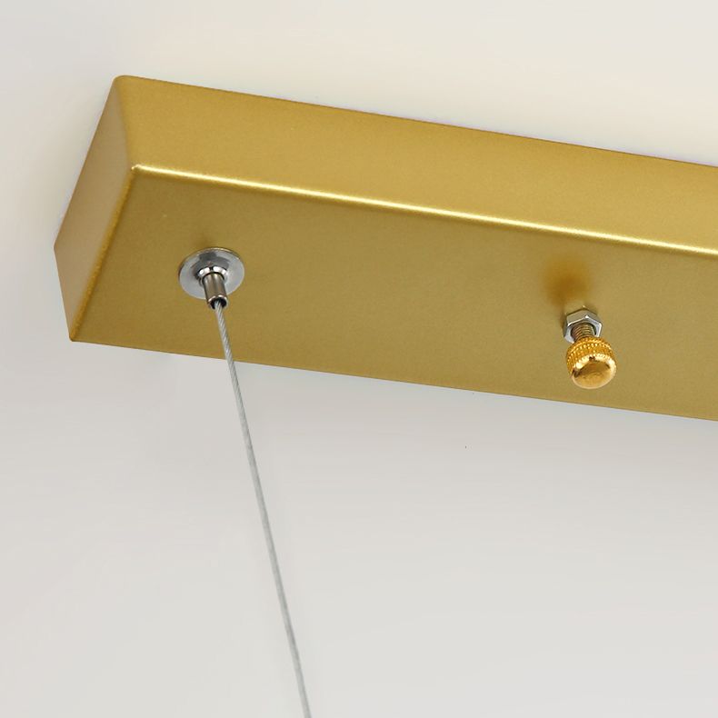 Metal Hanging Pendant Lights Nordic Modern Linear Hanging Lamps for Study Room