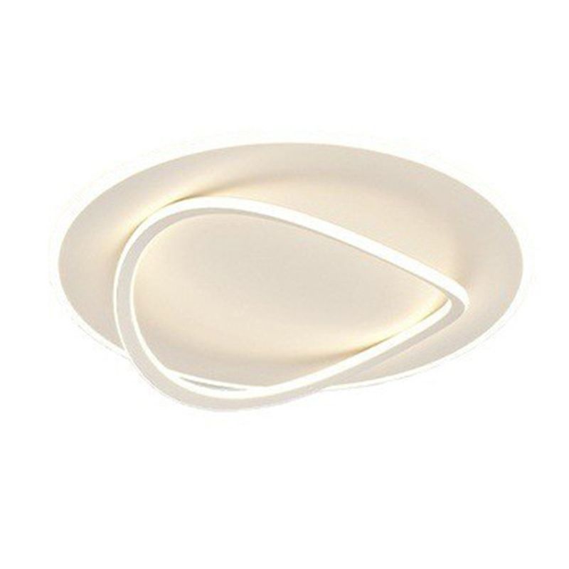 Contemporary Flush Mount Lighting LED White Ceiling Light for Bathroom