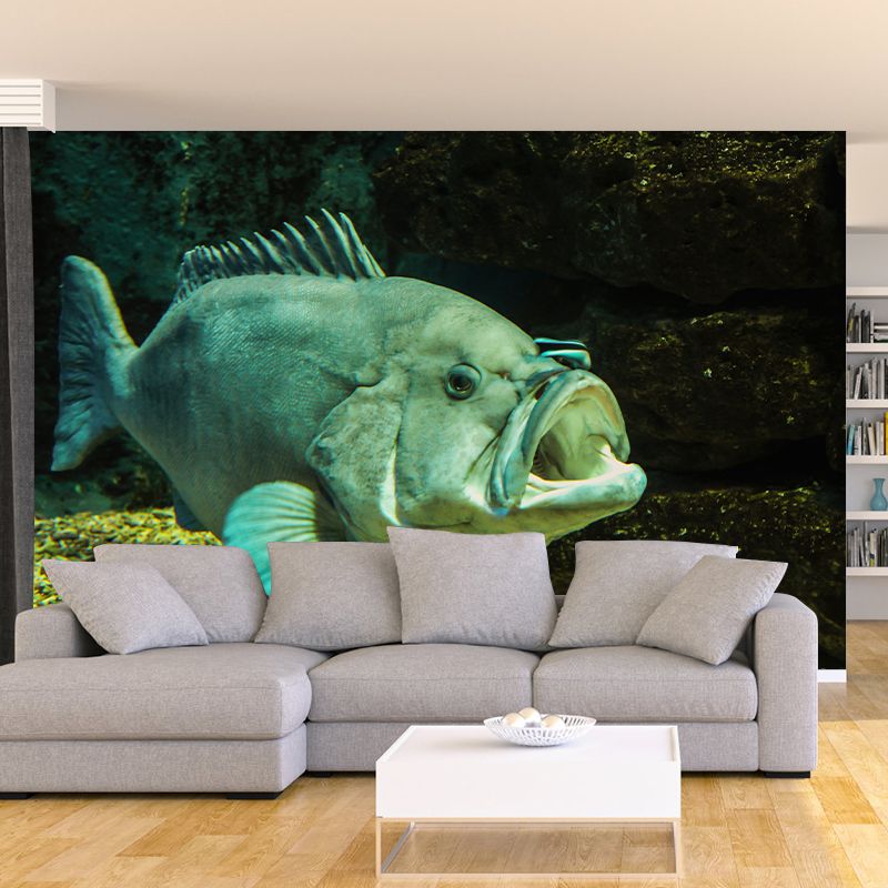 Photography Wallpaper Fish Patterned Drawing Room Wall Mural