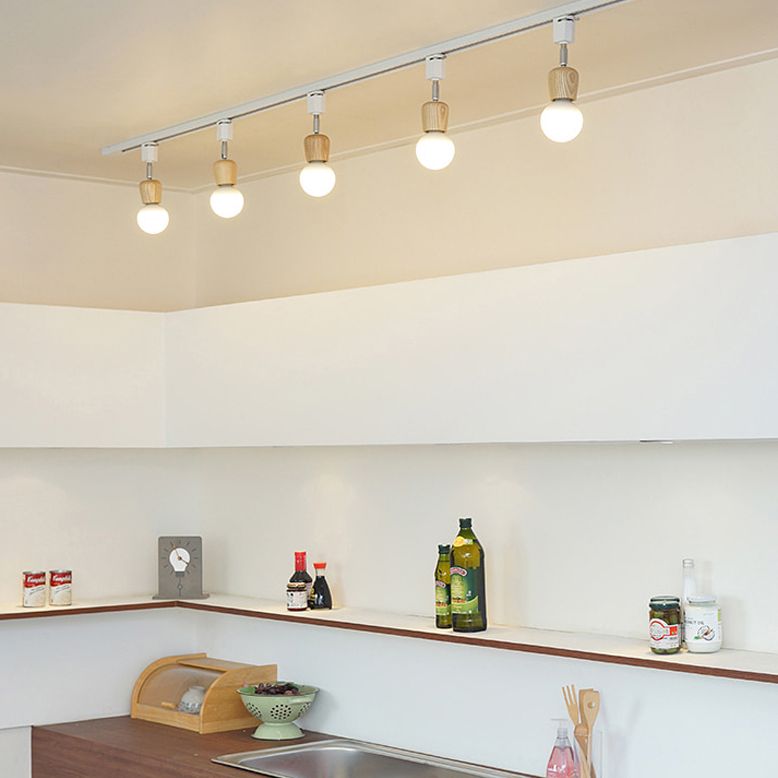 Japanse Stijl Solide Sood Track Licht Moderne Minimalistische Woonkamer Eetkamer Keuken Home Shop Commerciële Spotlight