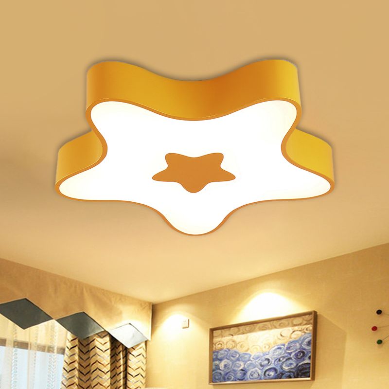 Étoile Acrylique Ceiling Lamp Modernism Red / Yellow / Green LED Flush Mount Light Fixture for Corridor