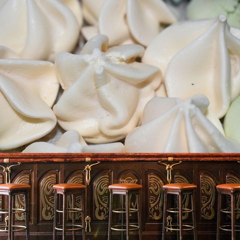 Contemporary Meringue Wall Mural Environment Friendly Wallpaper for Cake Shop