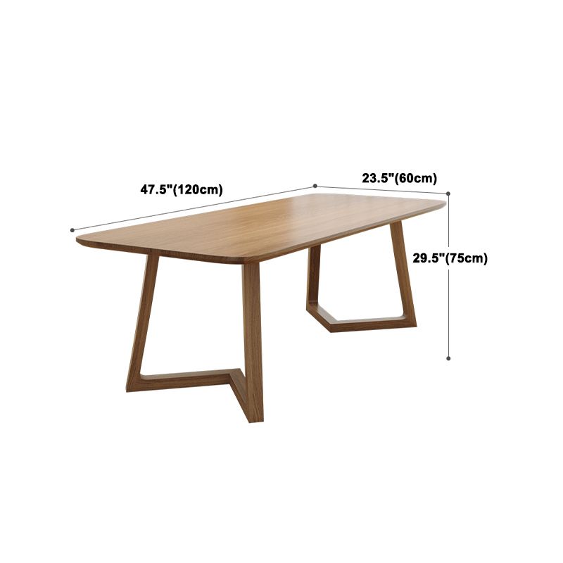 Modern 1/2/4 Pieces Rectangle Dining Set Solid Wood Dining Table with Wooden Chairs