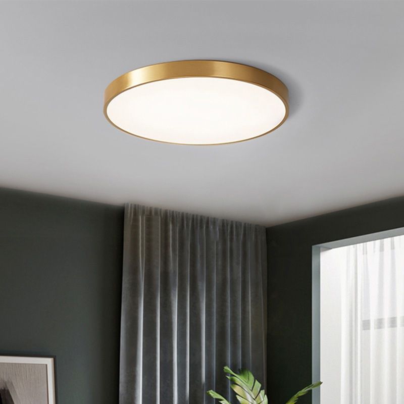 Round Led Flush Mount Ceiling Light Modern Minimalist Macaron Style Living Room Bedroom Study Energy-économiser Lighting