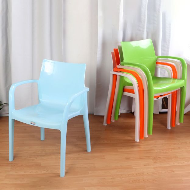Sillas de comedor de cocina estilo moderno Sillones de comedor apilables (juego de 4)