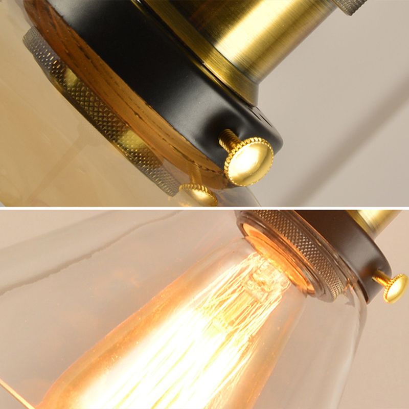 Dachbodenstil Schattierter Anhänger Beleuchtung Fixierglas Hanging Leuchte für Esszimmer