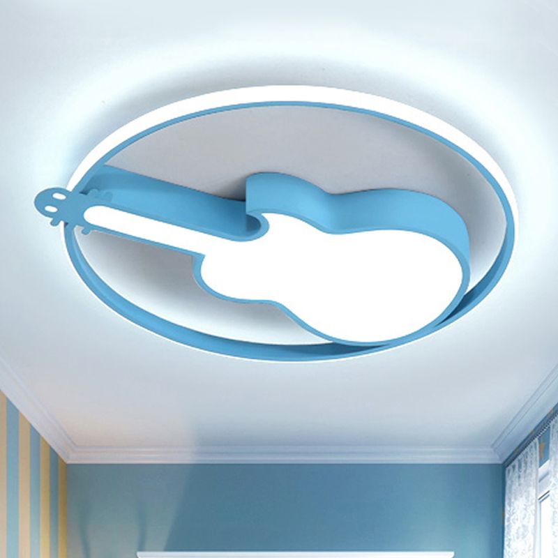 Circle Game Room Inbouwlamp met gitaar Acryl Creatieve LED-plafondlamp in snoepkleur