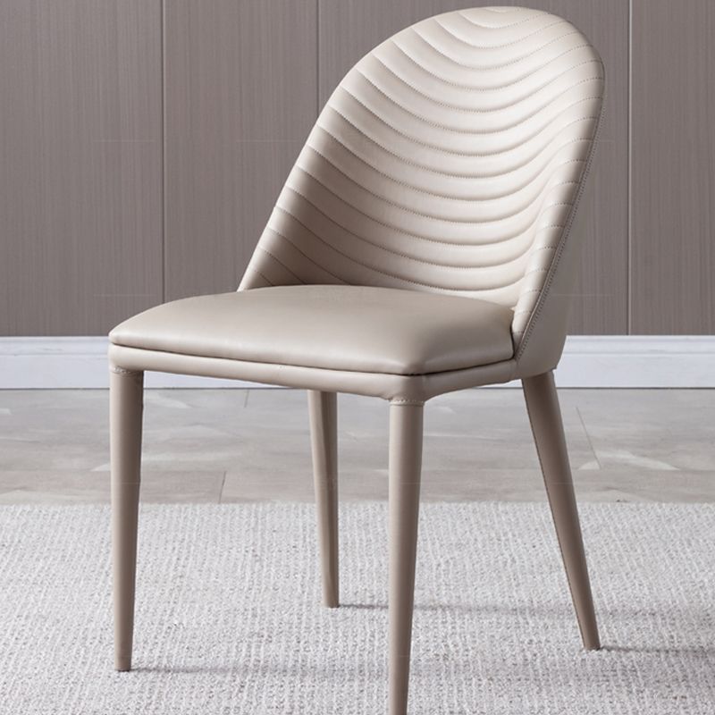 Faux Leather Armless Dining Chairs Upholstered Dining Room Chair