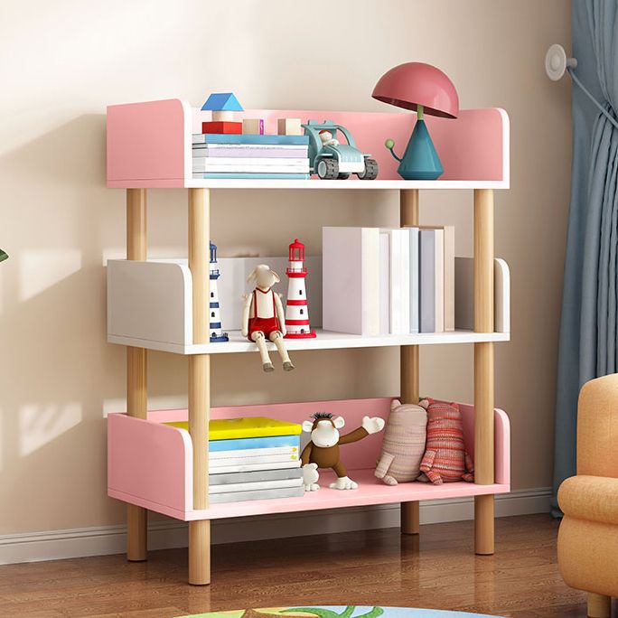 Open Back Modern Style Bookshelf Wood Bookcase for Study Room