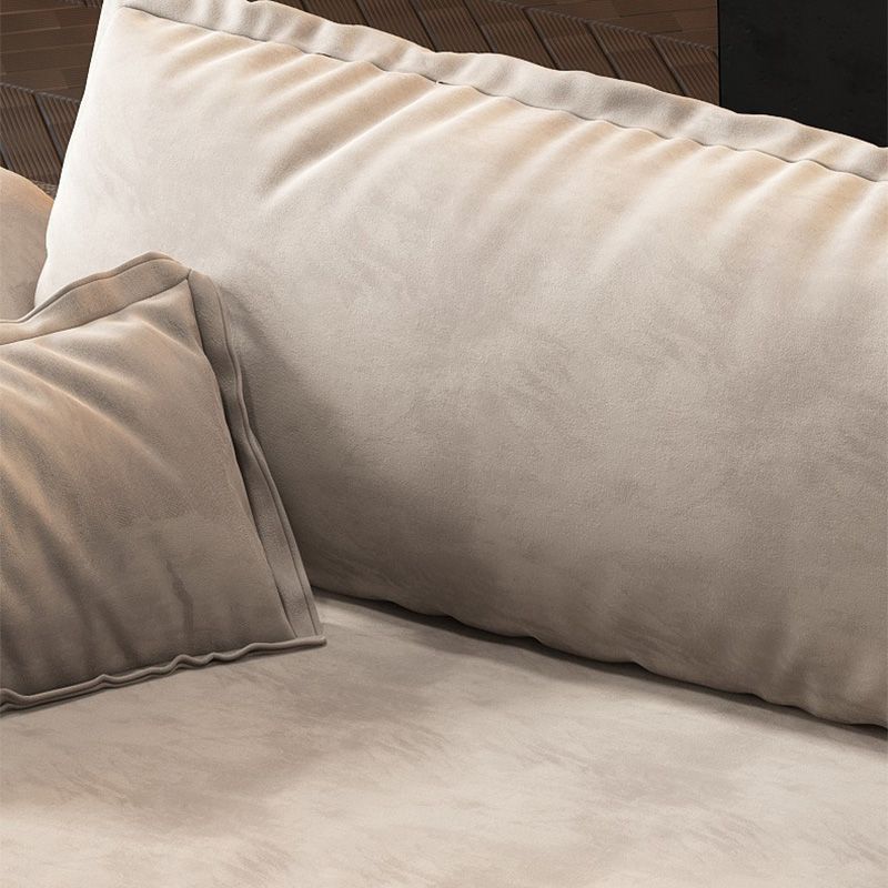 Pillow Top Arm Sectionals Velvet Sofa with Cushion Back for Apartment