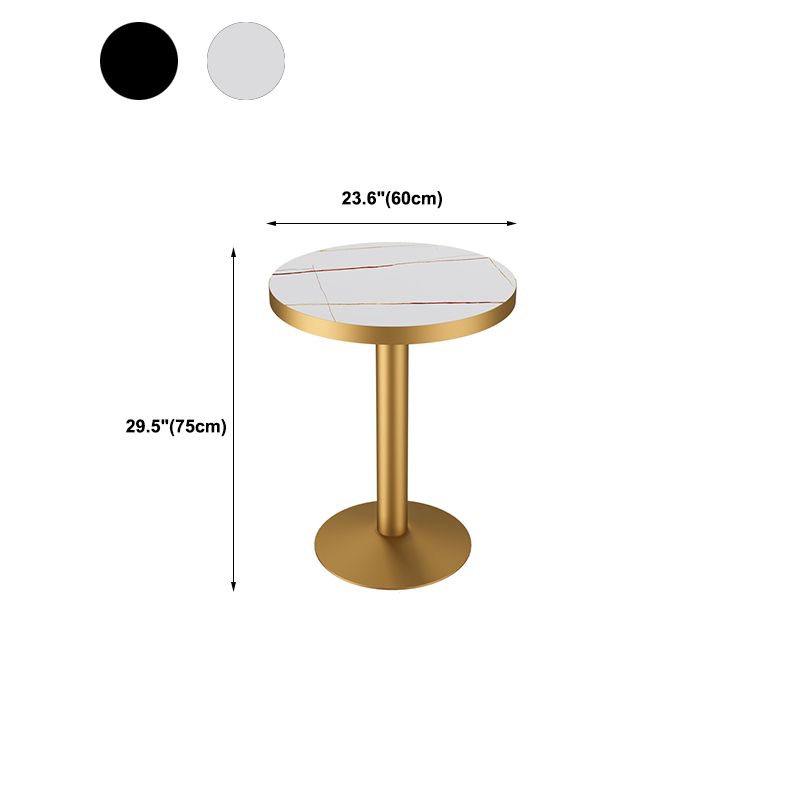 29.53" Tall Glam Style Coffee Cocktail Table Metal Pedestal Coffee Table