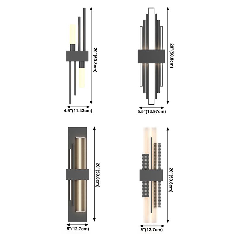 Stile moderno Apparecchi per illuminazione a parete a 1 luce lampada montata a parete in metallo geometrico