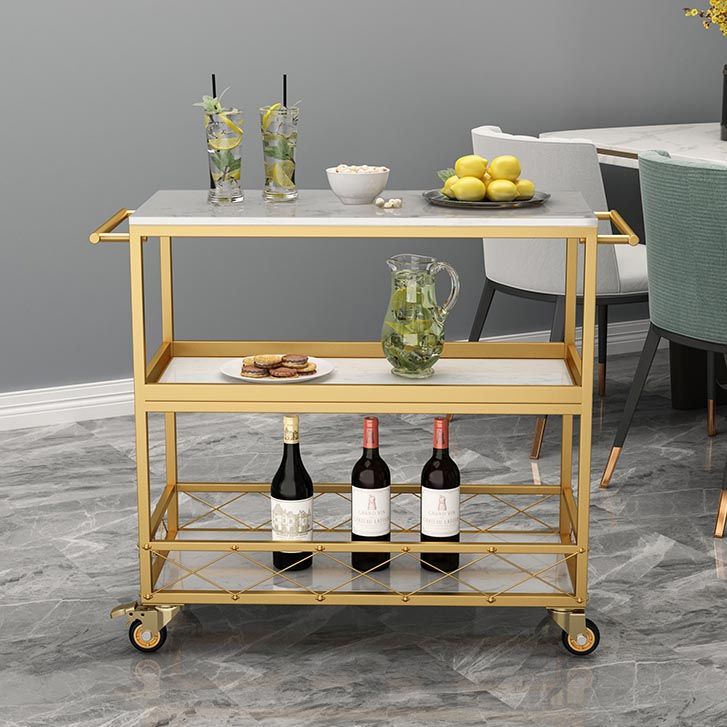 31.50" High Contemporary Rectangle Prep Table Rolling Metal Prep Table for Kitchen