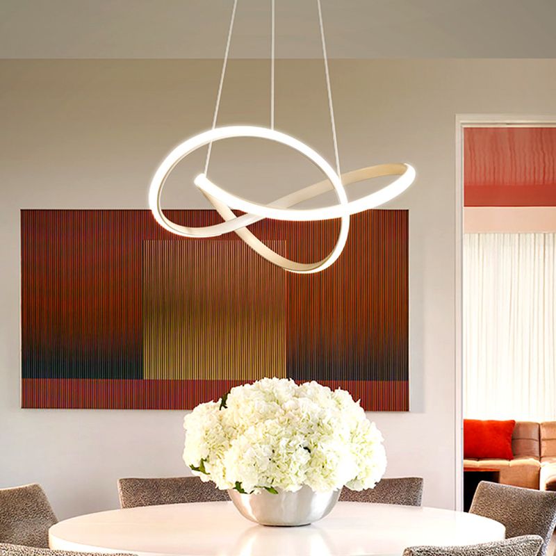Simple Modern Characteristic Style LED Hanging Chandelier Light for Dining Room Living Room