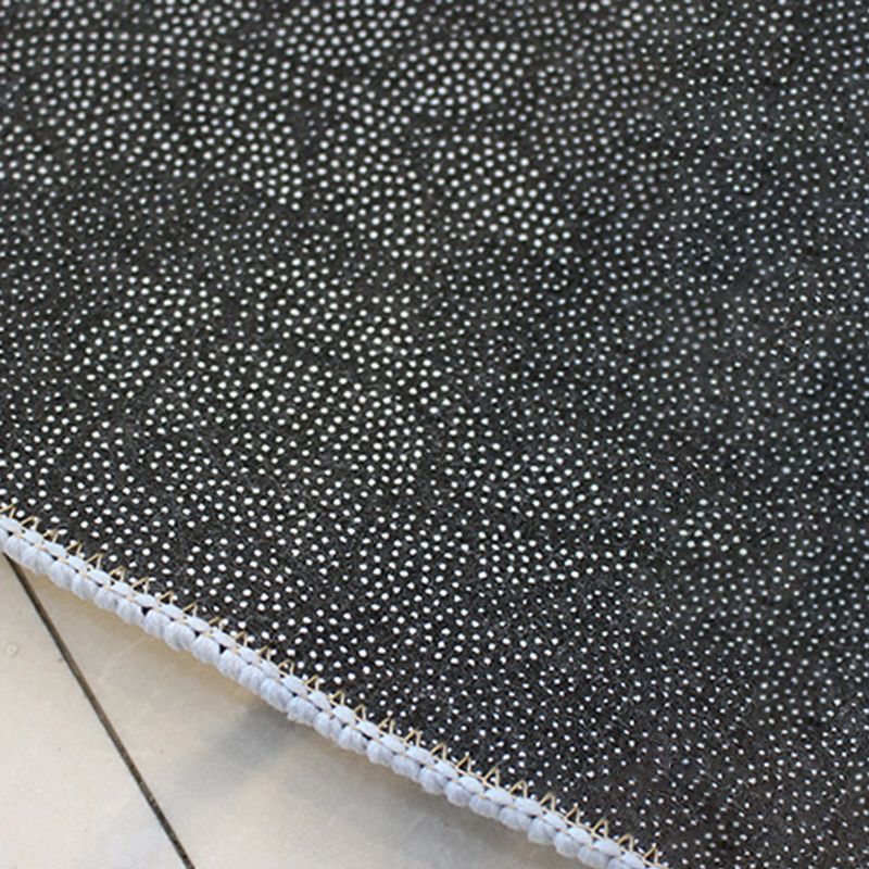 Dark Brown Modern Rug Polyester Contrast Color Rug Washable Rug for Living Room