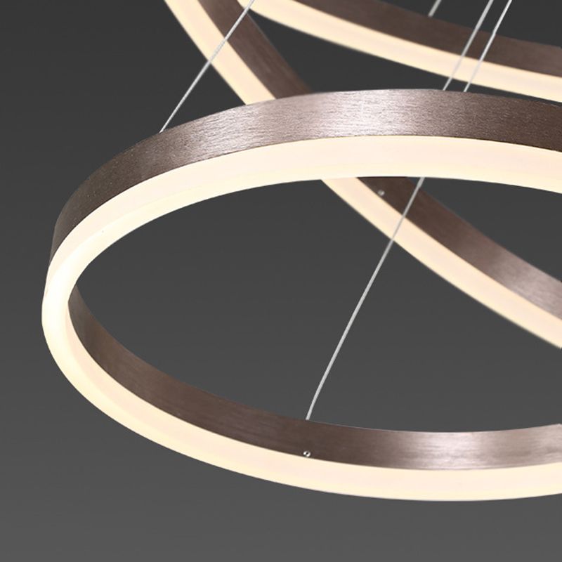 Luz colgante de lámparas LED doradas de estilo nórdico para sala de estar de sala de estar