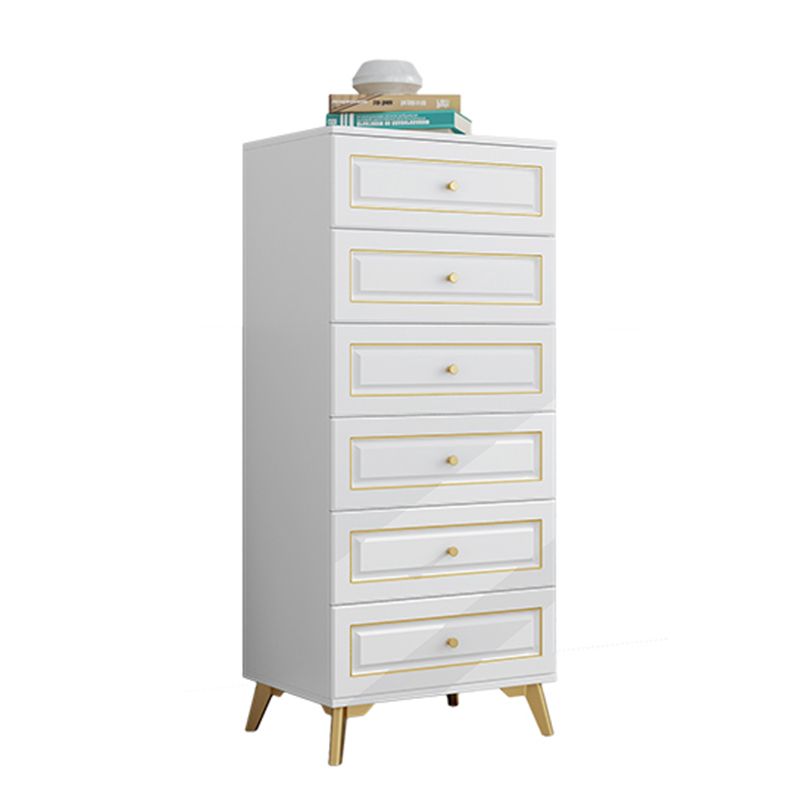 Contemporary Bedroom Storage Chest Wooden Vertical Chest with Drawers
