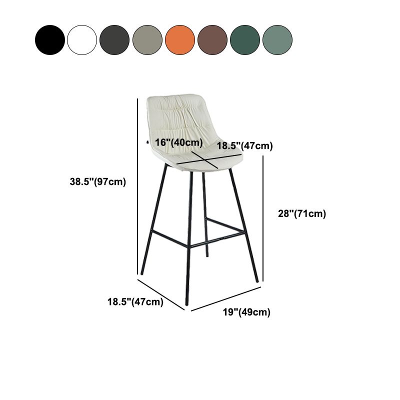 Industrial Bar-stool PU Leather Counter Bar Stool with Metal Legs
