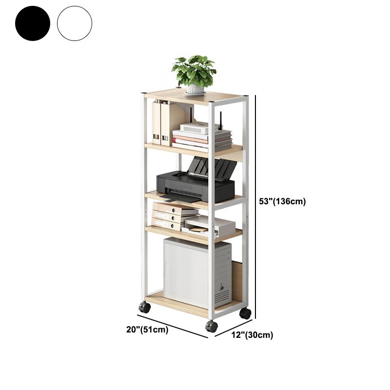 Adjustable and Metal Bookcase 11.8-inch Wide Contemporary Bookshelf