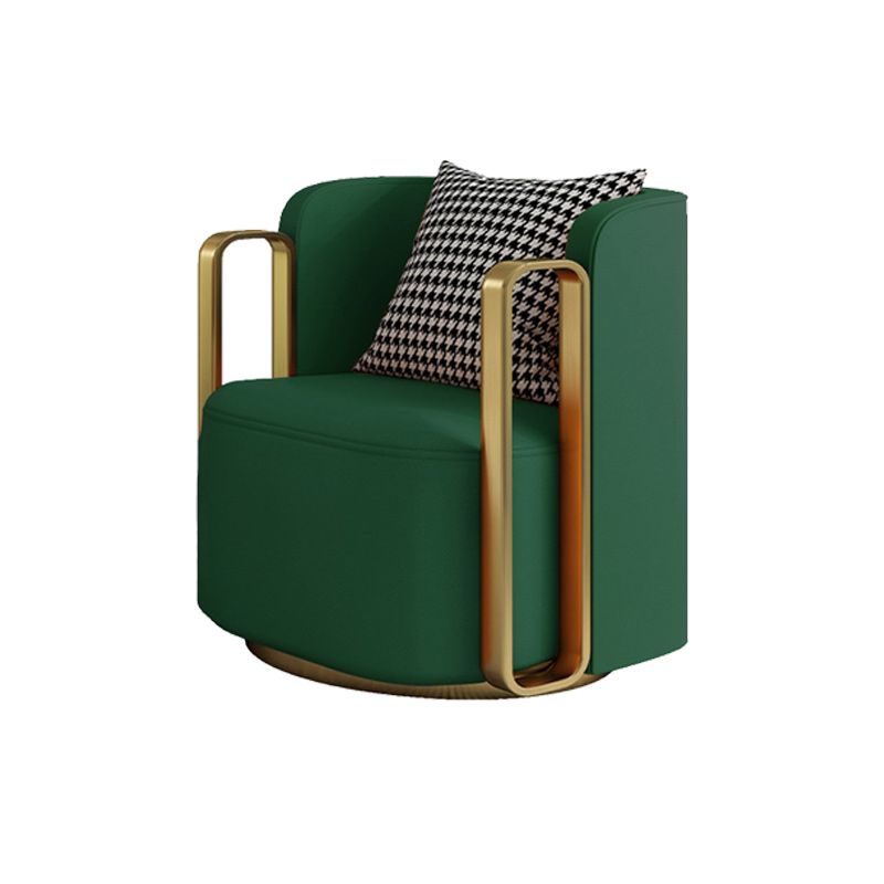 Glam Square Arms Armchair Solid Color Arms Included Armchair for Living Room
