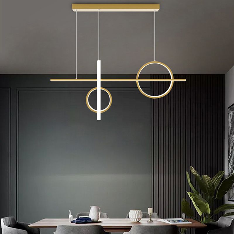 Modern Island Lighting Linear LED Ceiling Light for Dining Room